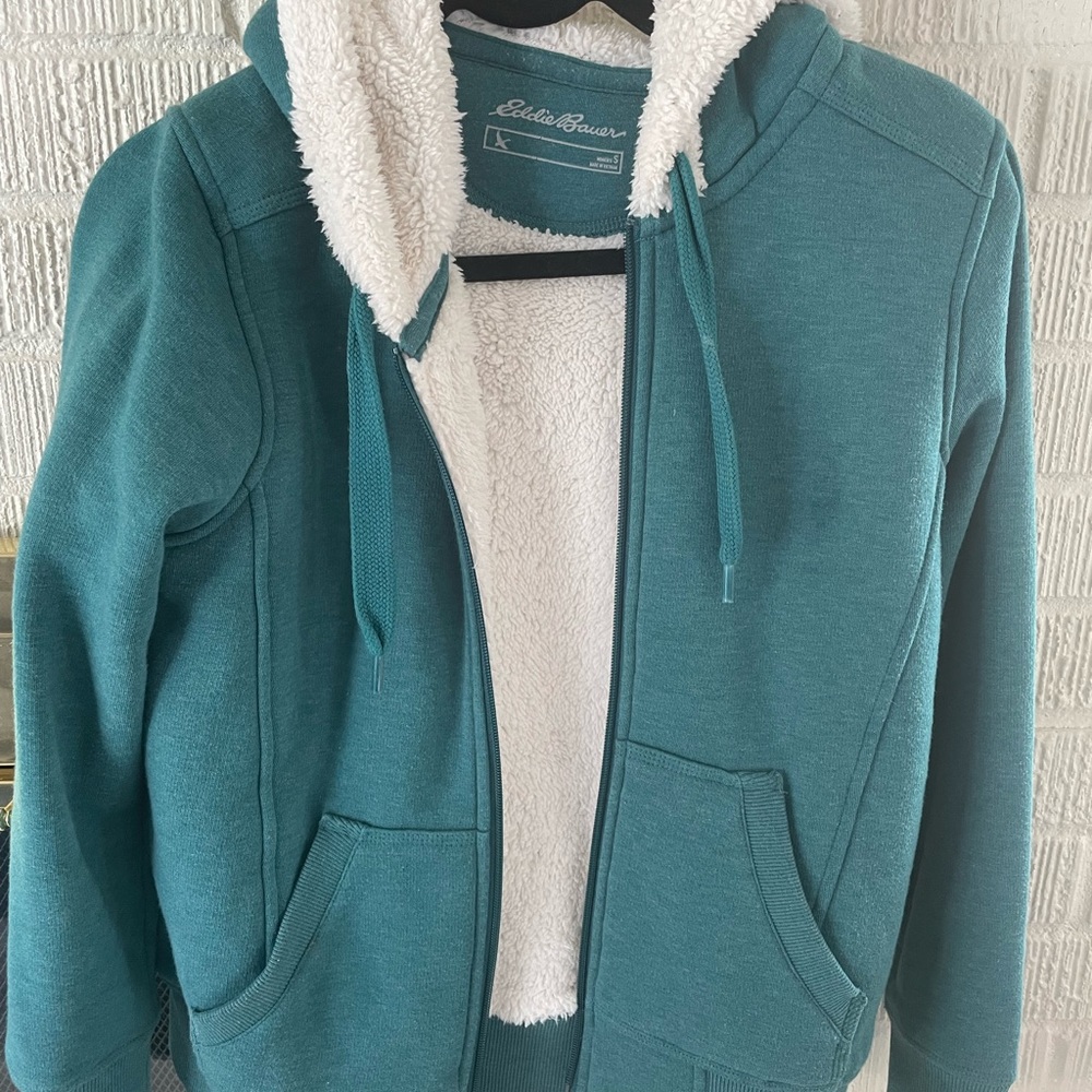 Eddie Bauer Faux-shearling lined zip